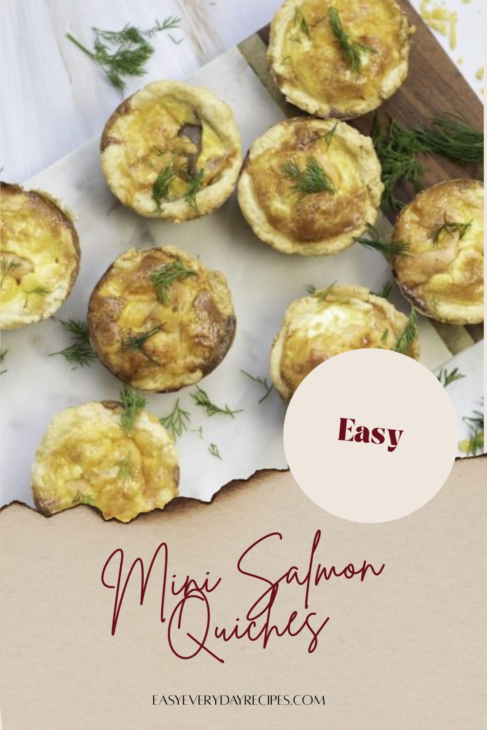 Easy Mini Salmon Quiches 12 Easy Mini Salmon Quiches pin