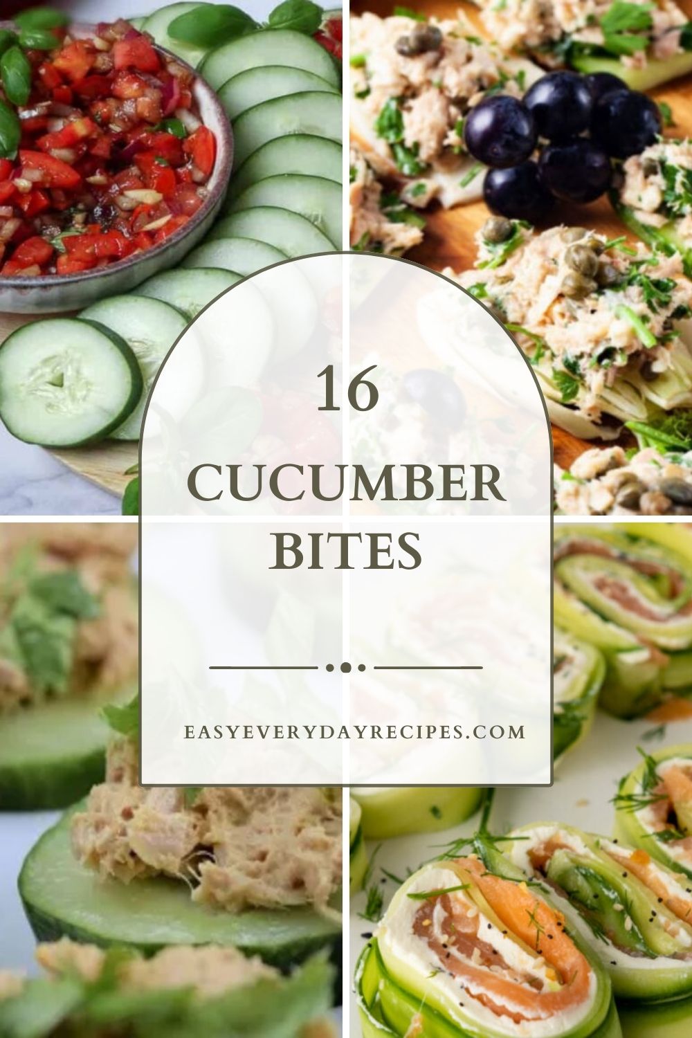 16 Cucumber Bites Your Guests Won’t Be Able to Resist 20 16 Cucumber Bites Appetizers pin