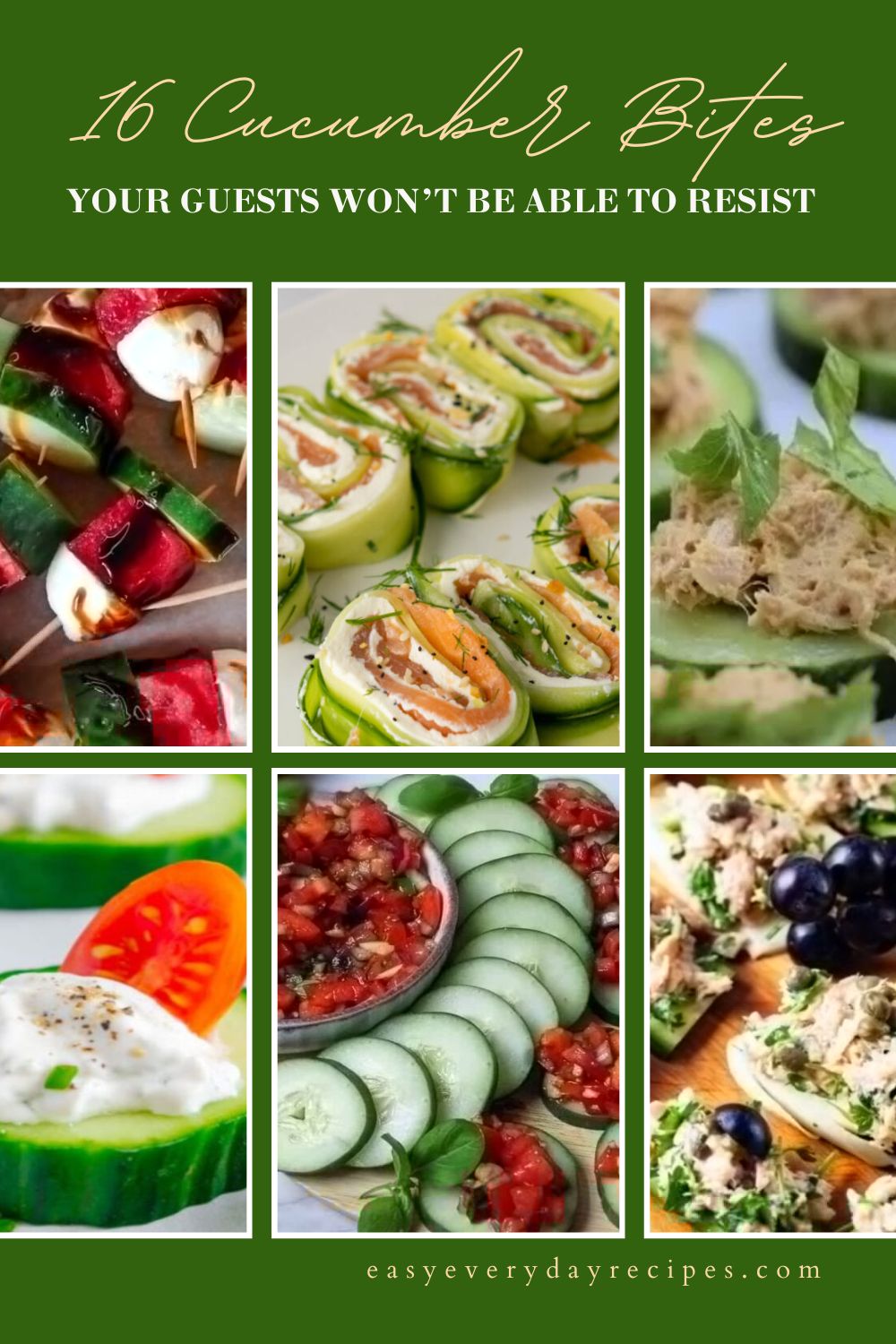 16 Cucumber Bites Your Guests Won’t Be Able to Resist 19 16 Cucumber Bites Your Guests Wont Be Able to Resist pin