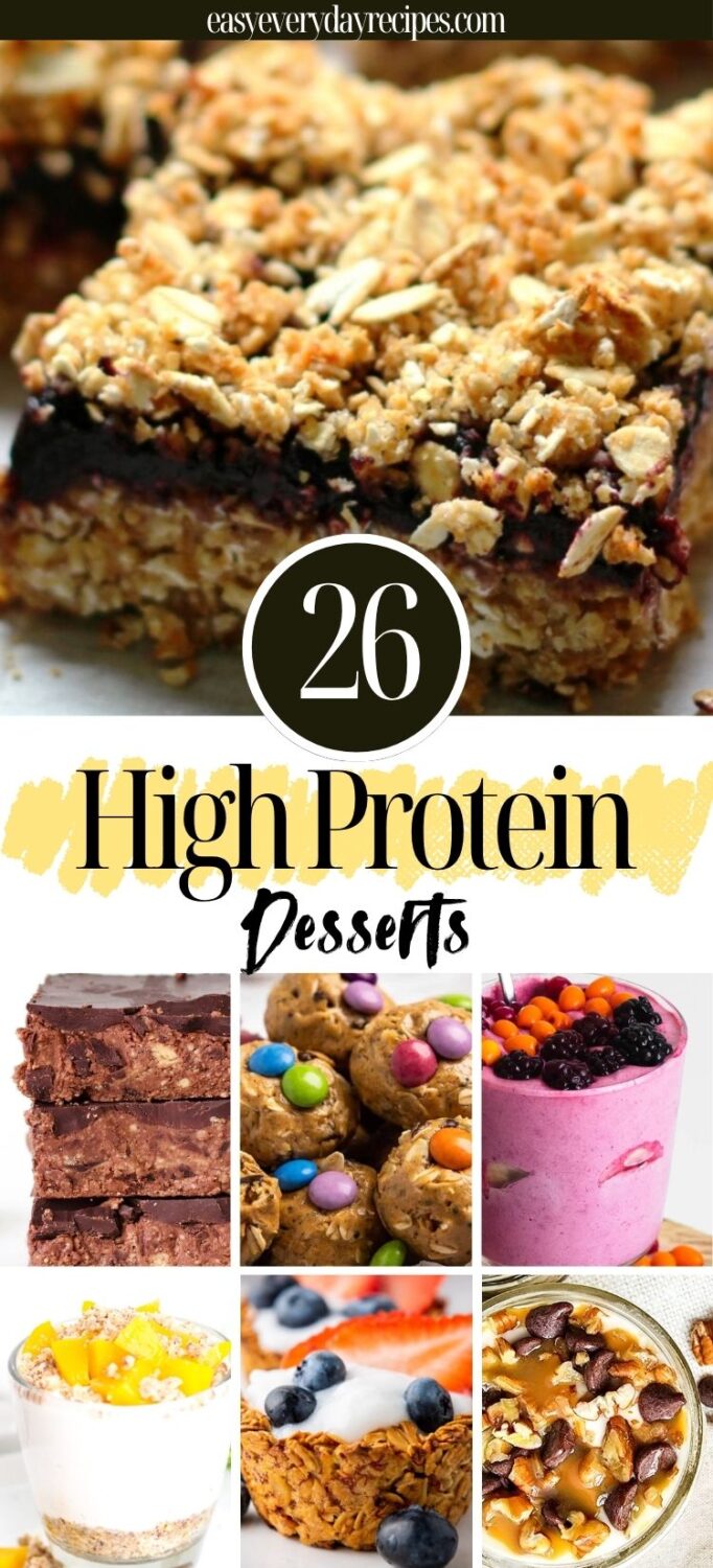 26 High Protein Desserts to Satisfy Your Sweet Tooth 32 26 High Protein Desserts pin