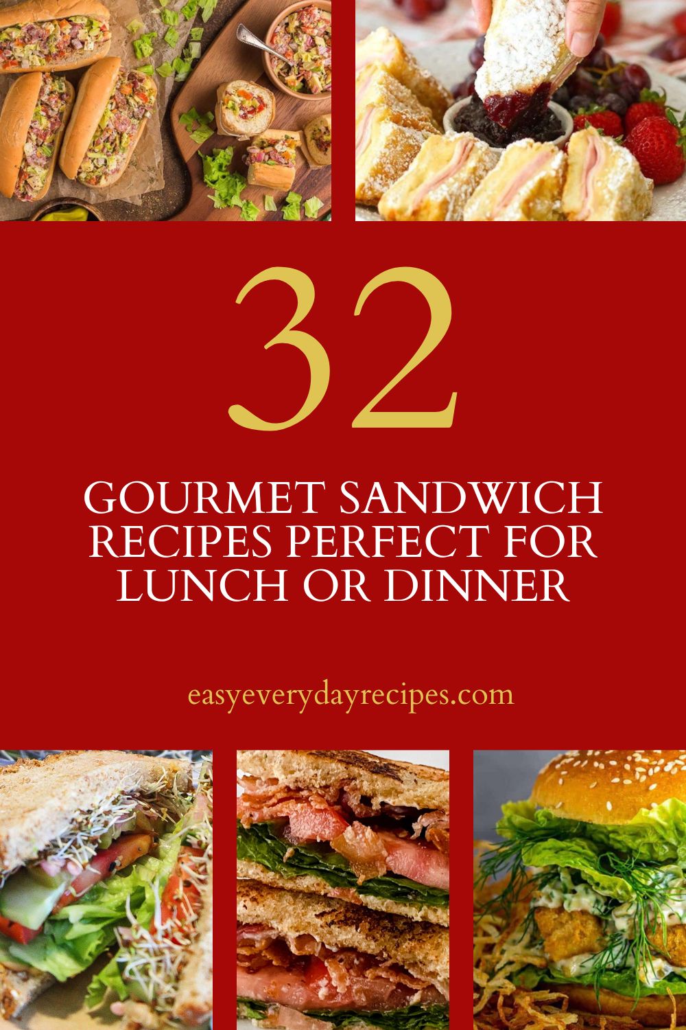 32 Gourmet Sandwich Recipes Perfect for Lunch or Dinner 34 32 Gourmet Sandwich Recipes Perfect for Lunch or Dinner pin
