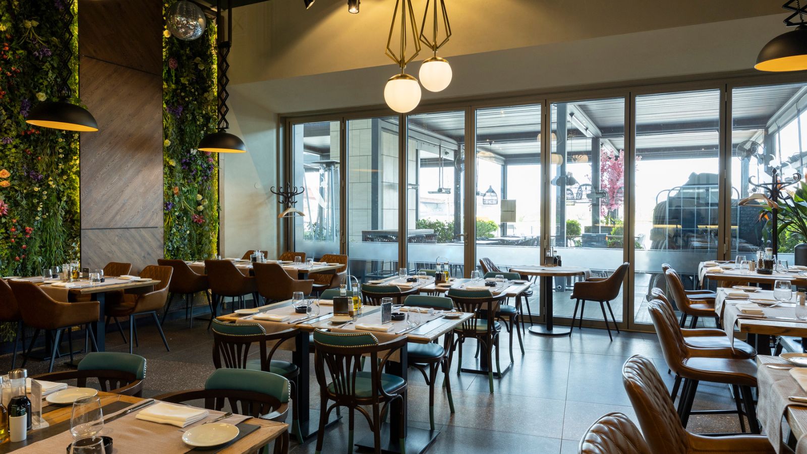 Modern new empty restaurant interior