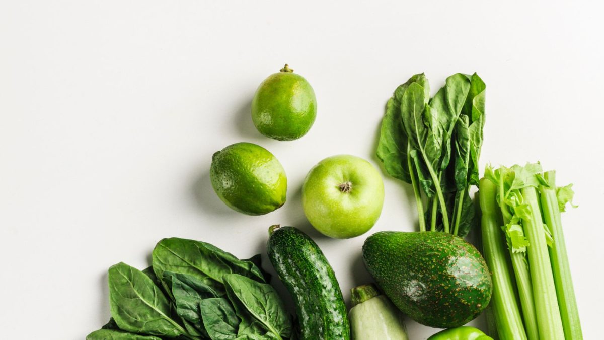 vegetables celery apple cucumber