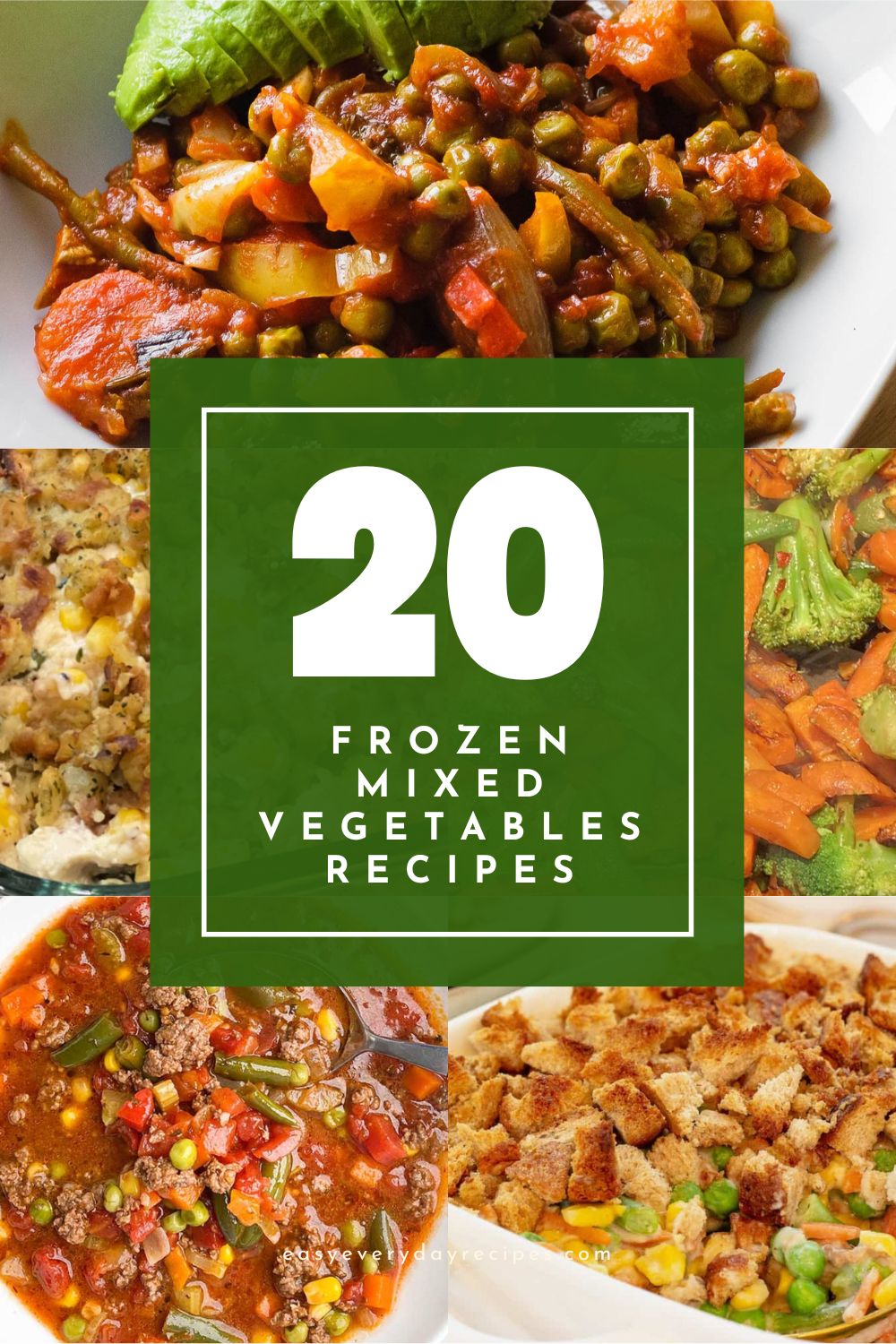 20 Delicious Recipes Using That Bag of Frozen Mixed Vegetables You've Had Forever 25 20 frozen mixed vegetables Recipes pin