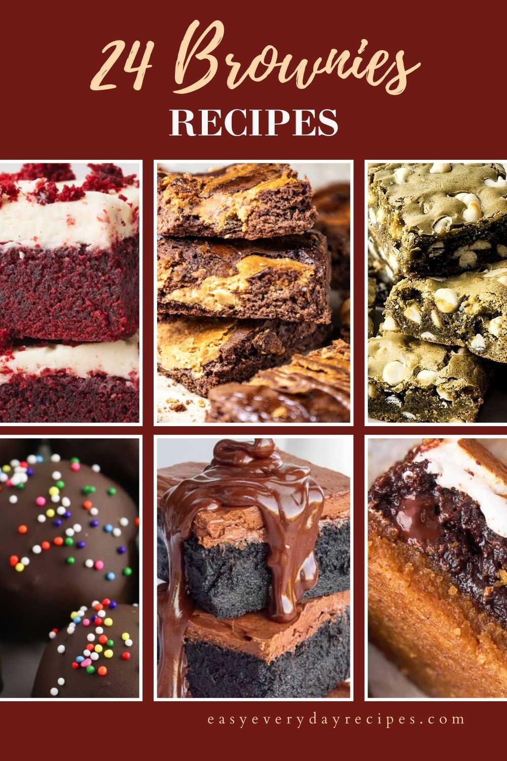 24 Brownie Recipes You Won’t Be Able to Resist 29 24 Brownies Recipes pin