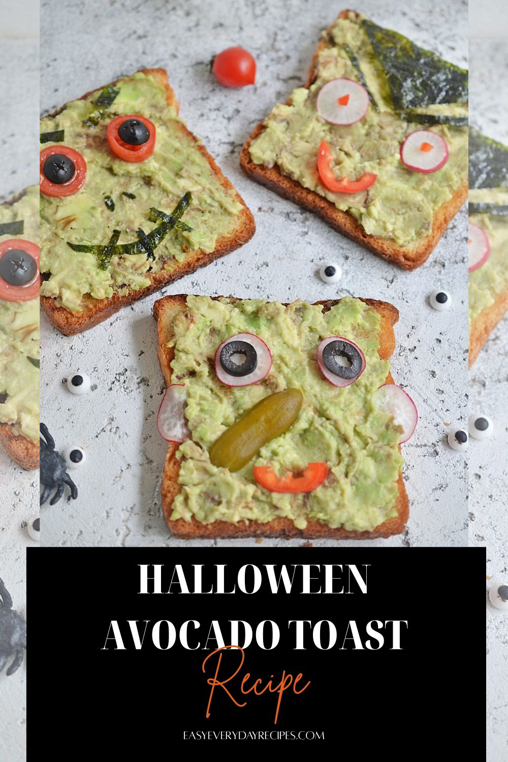 Halloween Avocado Toast Recipe pin