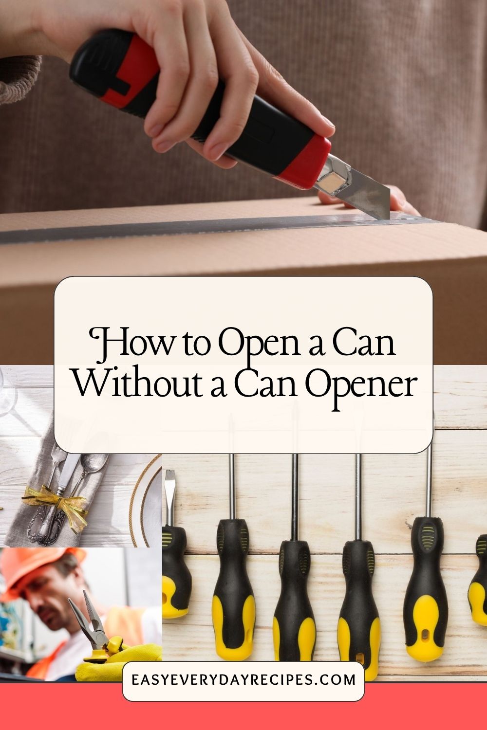 How to Open a Can Without a Can Opener 11 How to Open a Can Without a Can Opener pin