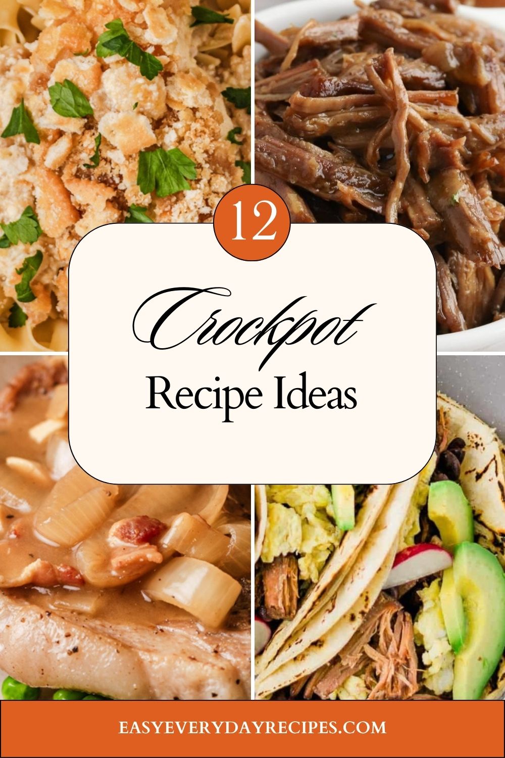 12 Crockpot Recipe Ideas pin