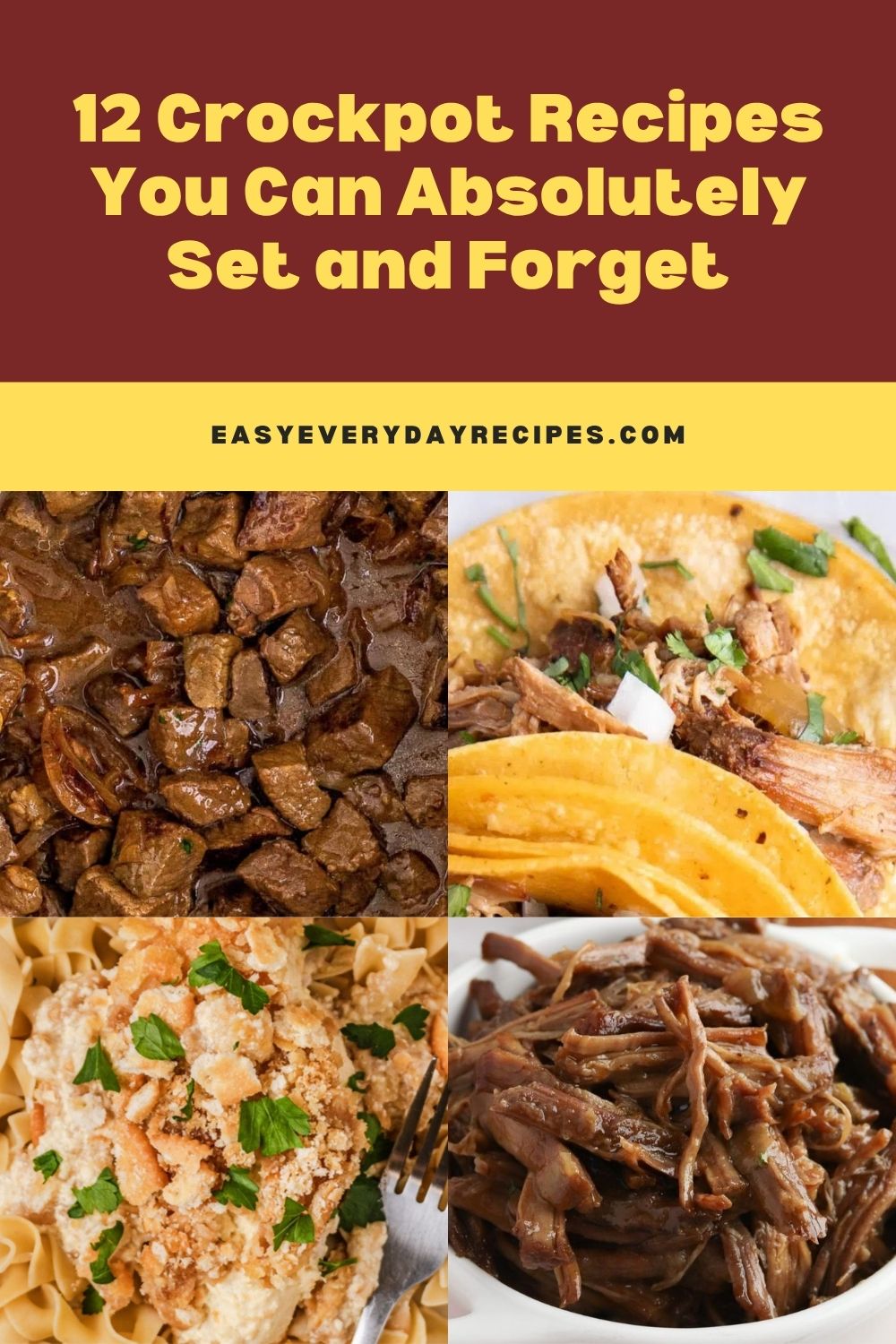 12 Crockpot Recipes You Can Absolutely Set and Forget pin 1