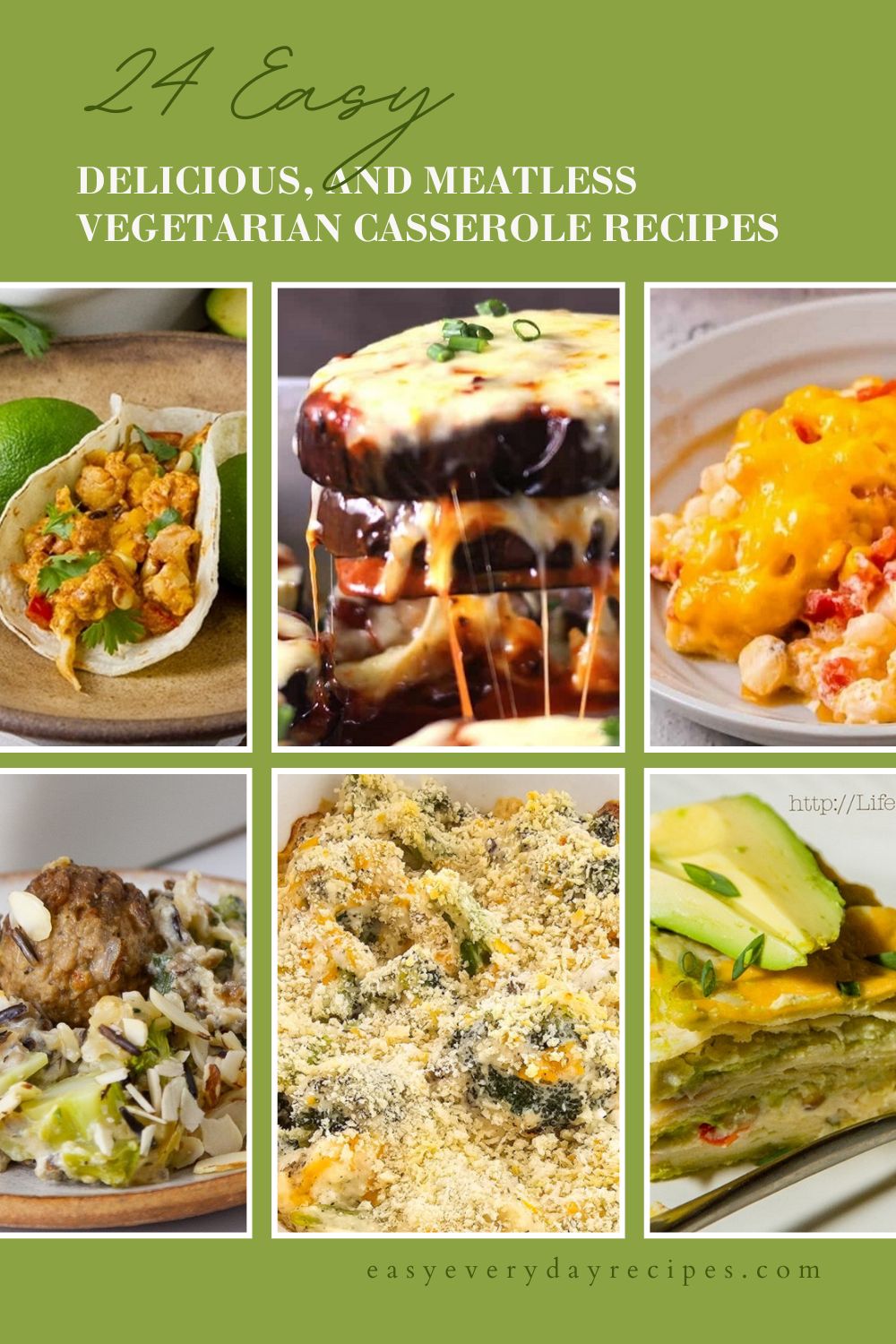 24 Easy, Delicious, and Meatless Vegetarian Casserole Recipes 6 24 Easy Delicious and Meatless Vegetarian Casserole Recipes pin