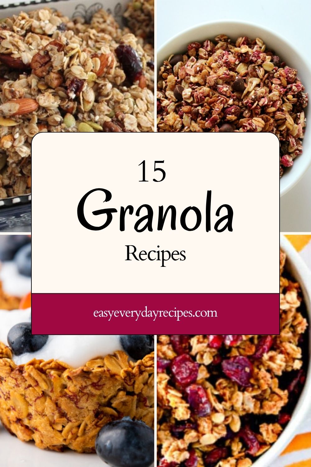 15 Granola Recipes for a Perfectly Crunchy Snack 20 15 Granola Recipes pin