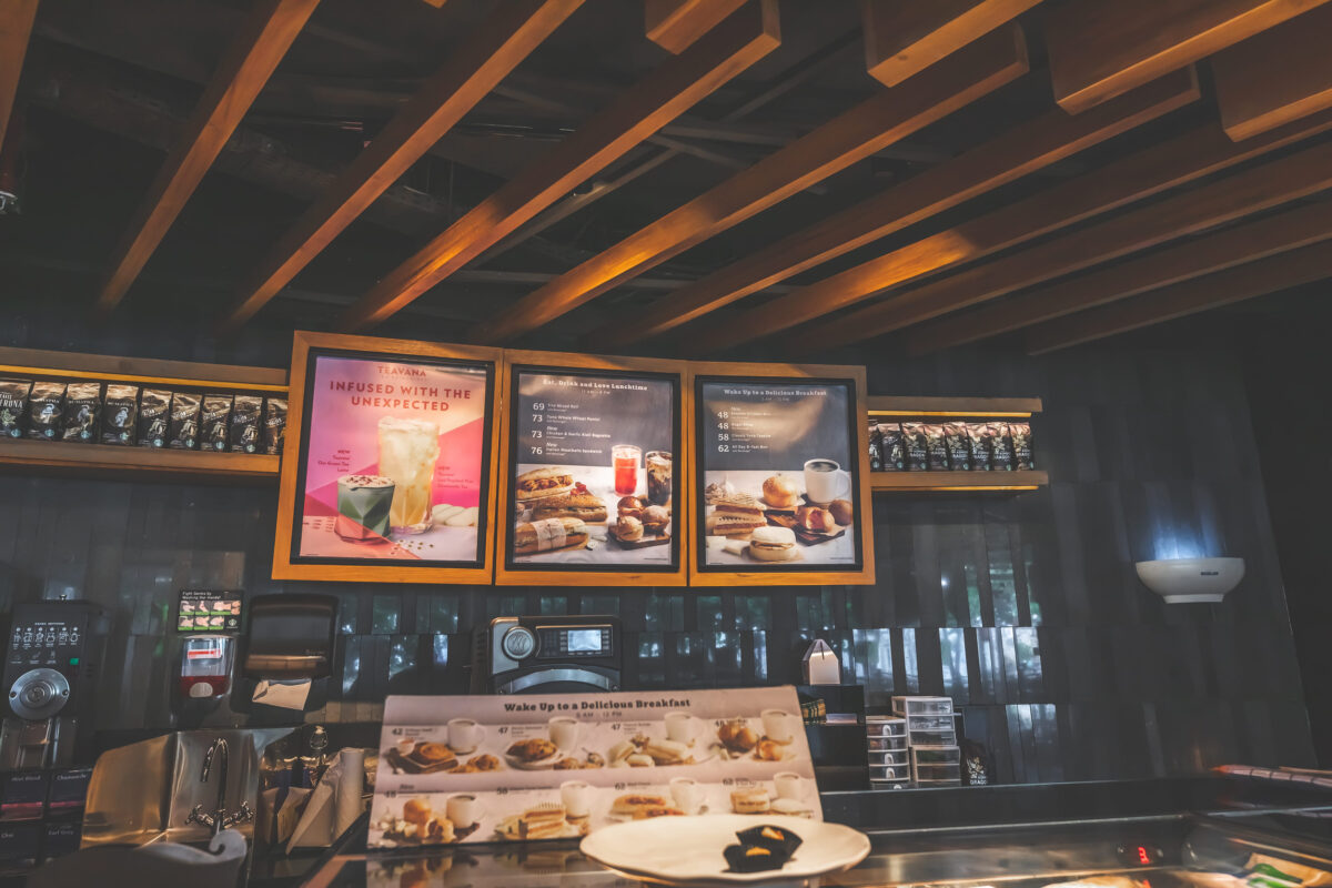 Big Restaurant Wave Coming to Woodbridge as New Dining Spots Set to Transform the Town 2 BALI, INDONESIA - FEBRAURY 19, 2019: Starbucks restaurant in the south Kuta, Bali island, Beachwalk shopping mall.