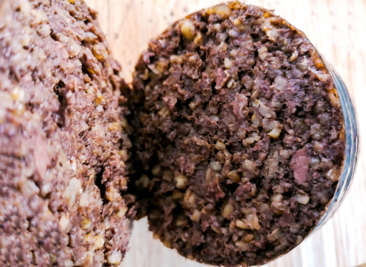 The Weirdest British Foods, An Exploration of Unique and Unusual Delights 1 A large ball of Haggis. Haggis is a savoury pudding containing sheep's pluck (heart, liver, and lungs), minced with onion, oatmeal, suet, spices, and salt, mixed with stock, and cooked while traditionally encased in the animal's stomach.