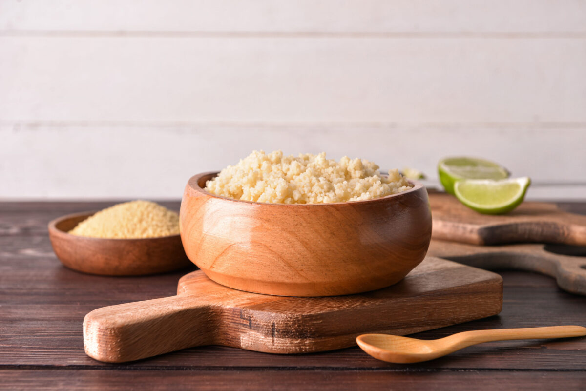 The 20 Most Disgusting Foods in the World 3 Bowl with tasty couscous on wooden background