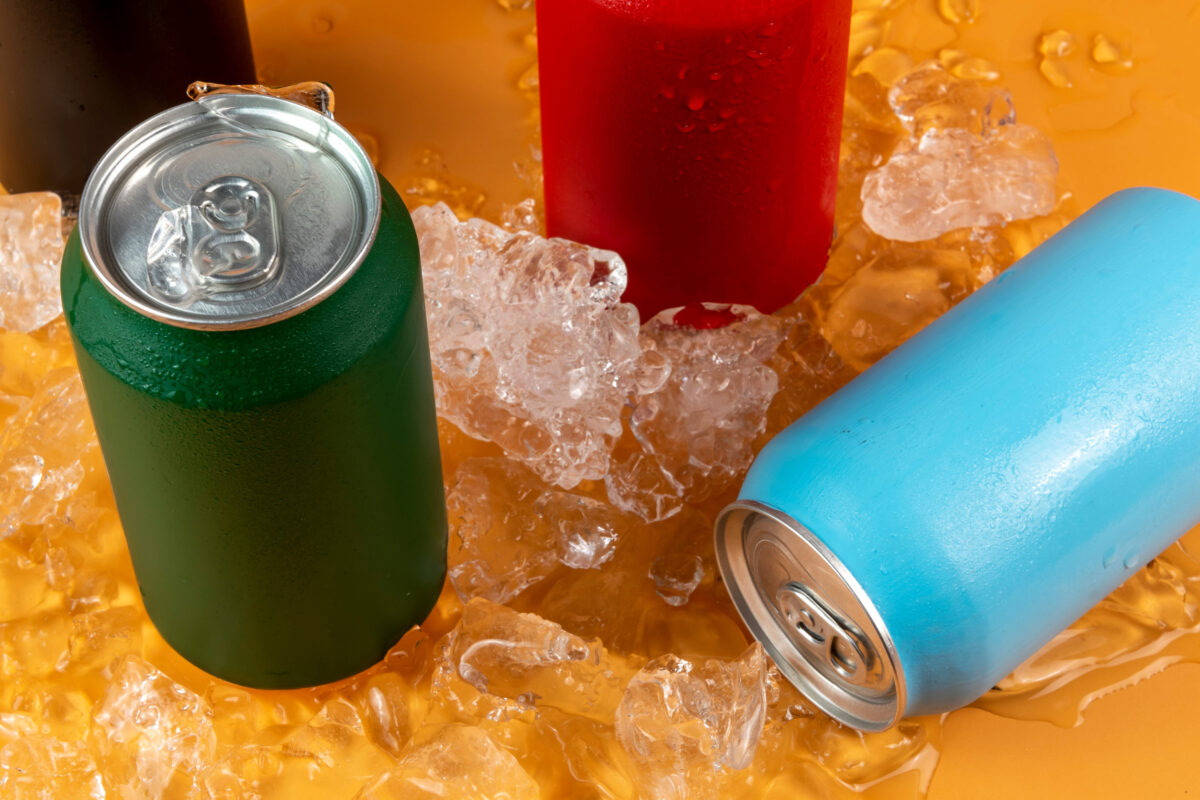 The Worst Canned Foods You Can Buy 4 Several color aluminum can isolated on orange background
