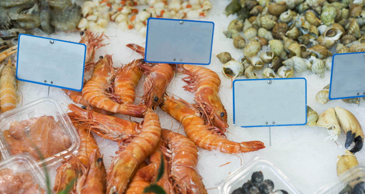 The Secret Ingredient in These 6 Popular Foods That Could Be Triggering Your Allergies 4 Large king prawns and other seafood popular food for easter and christmas for sale at fish markets
