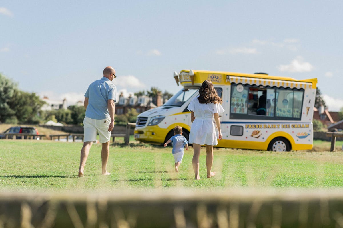 The 9 Most Outrageous Correlations You’ve Never Heard Of 1 A family approaches an ice cream van on a sunny day in the park.