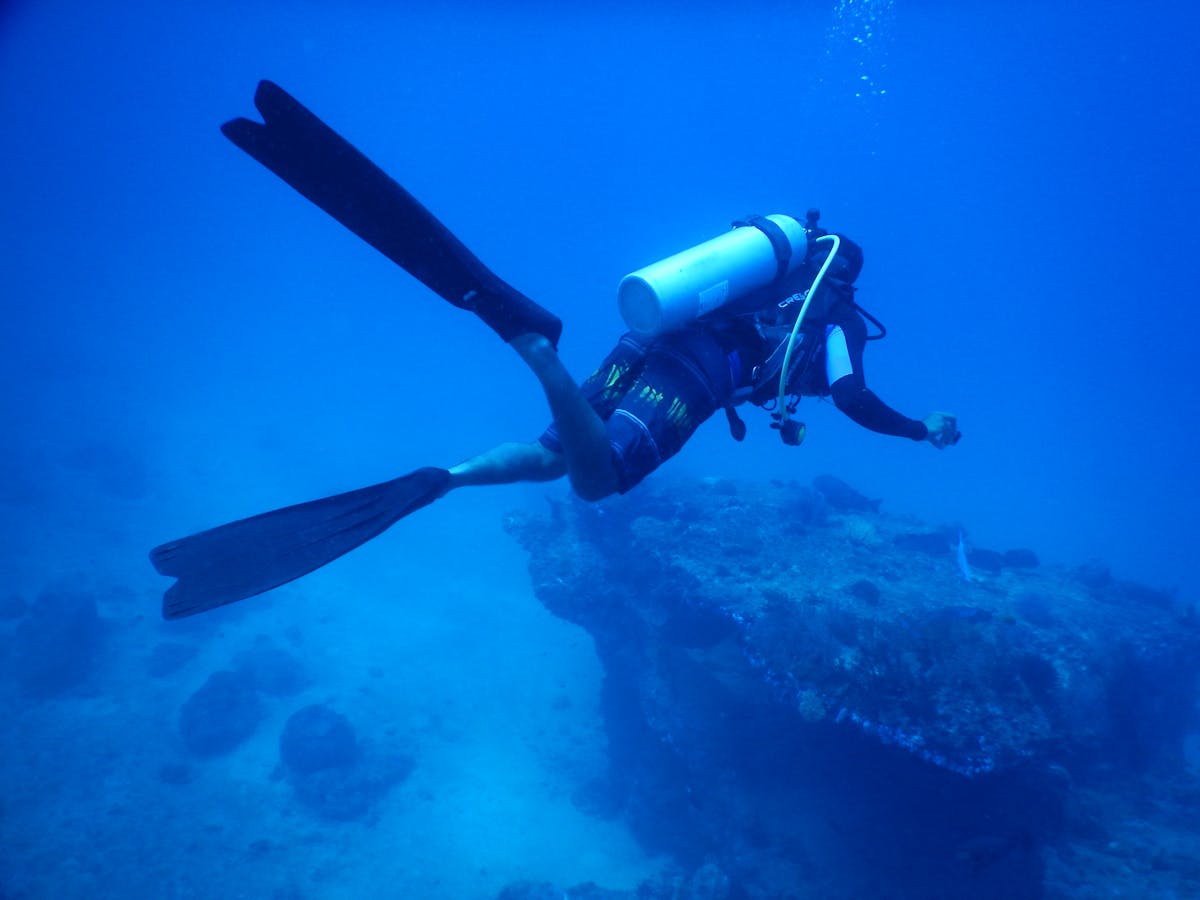 The 10 Most Unusual Jobs You Won’t Believe Exist 1 Scuba diver exploring underwater depths, capturing marine adventure vibes.