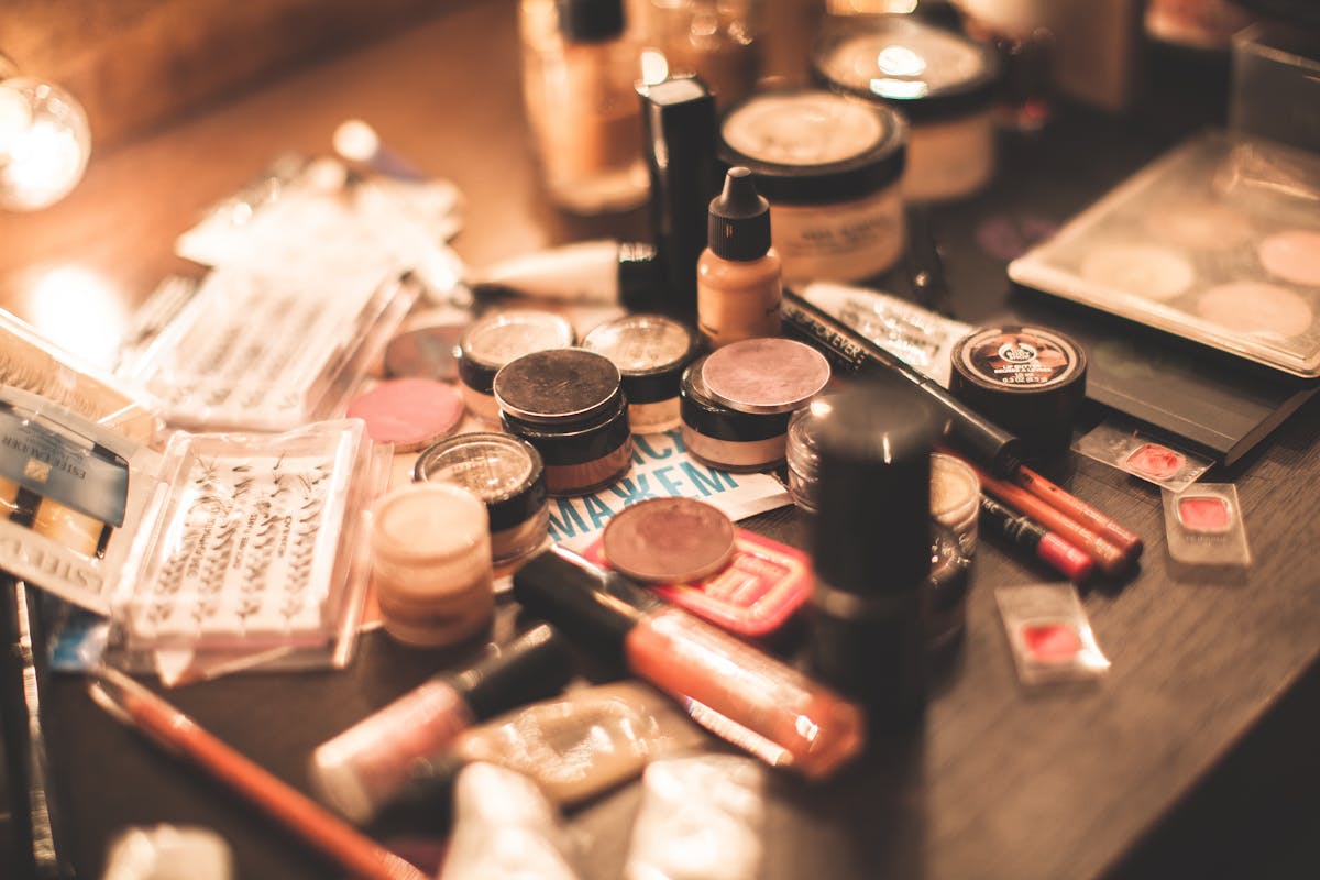 9 Items You Should Never Sell at a Garage Sale 2 Various cosmetics and makeup products displayed on a vanity table. Ideal for beauty and fashion themes.