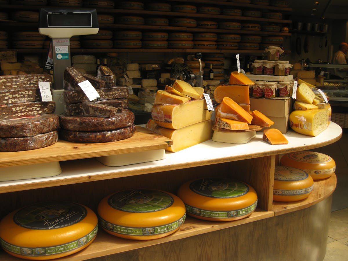 8 of the Most Unusual Things Ever Stolen 4 Wide variety of cheeses on display in a Waalwijk shop, capturing authentic Dutch flavors.