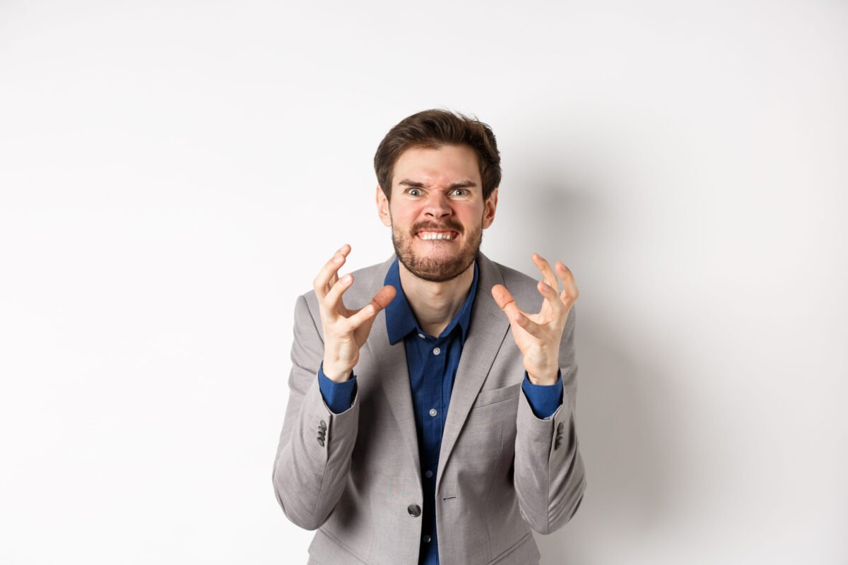 Angry and tensed man
