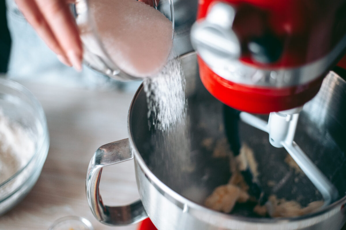 The baking process of baking pies and cookies in the kitchen