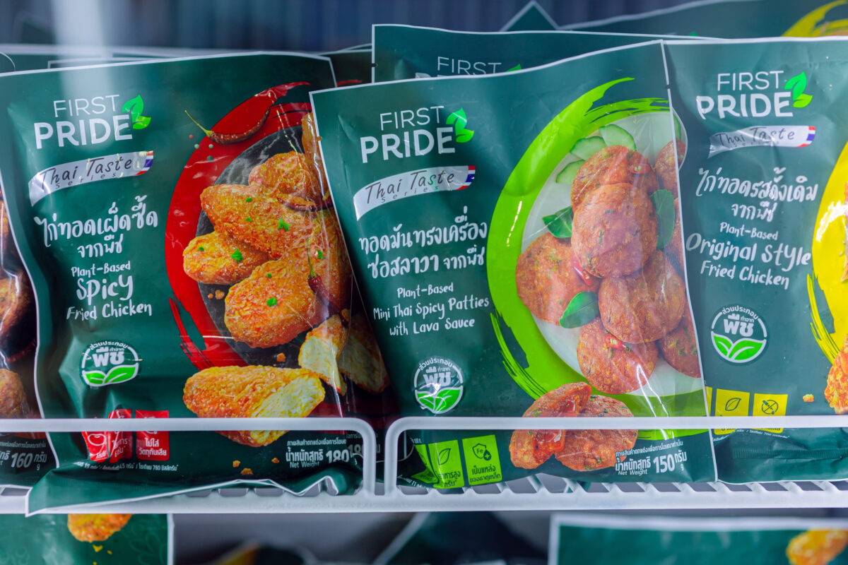 plant based animal meat free food products for vegan.25 May 2022, Bangkok,Thailand