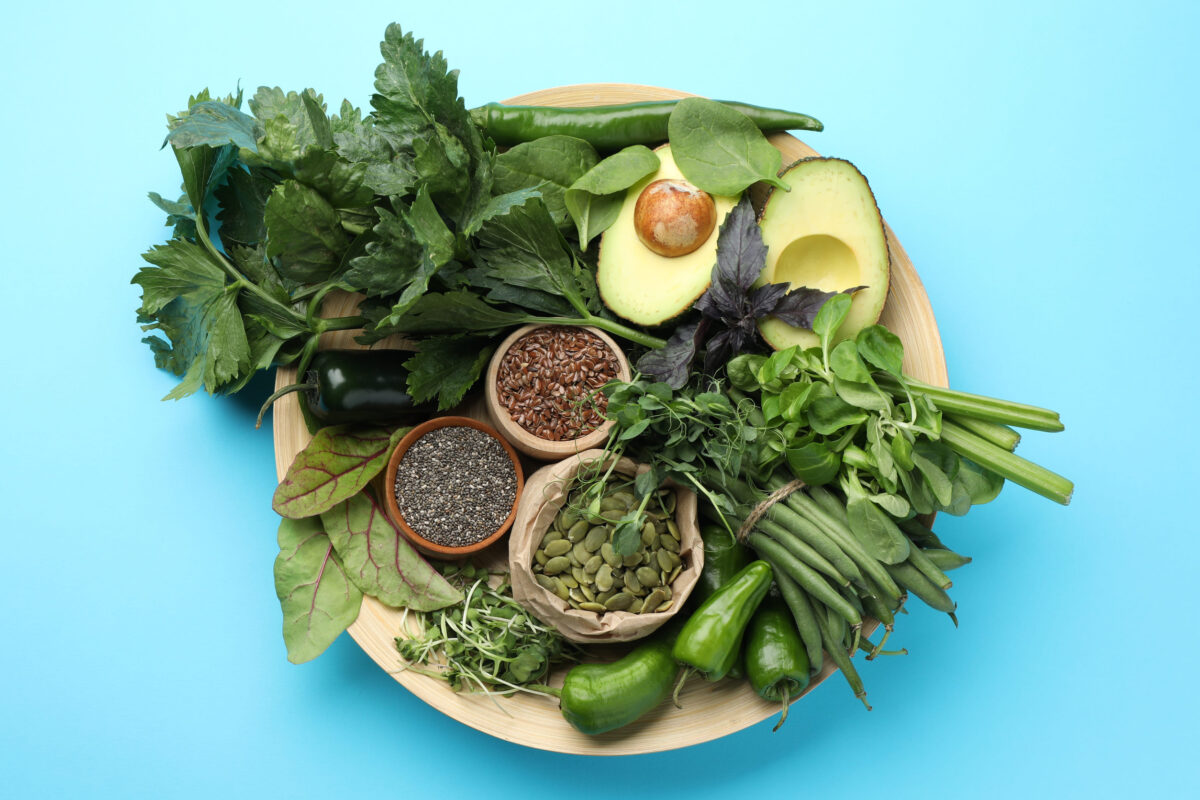 7 Heart-Healthy Diets for People with Heart Disease 3 Superfood. Healthy food products on light blue background, flat lay