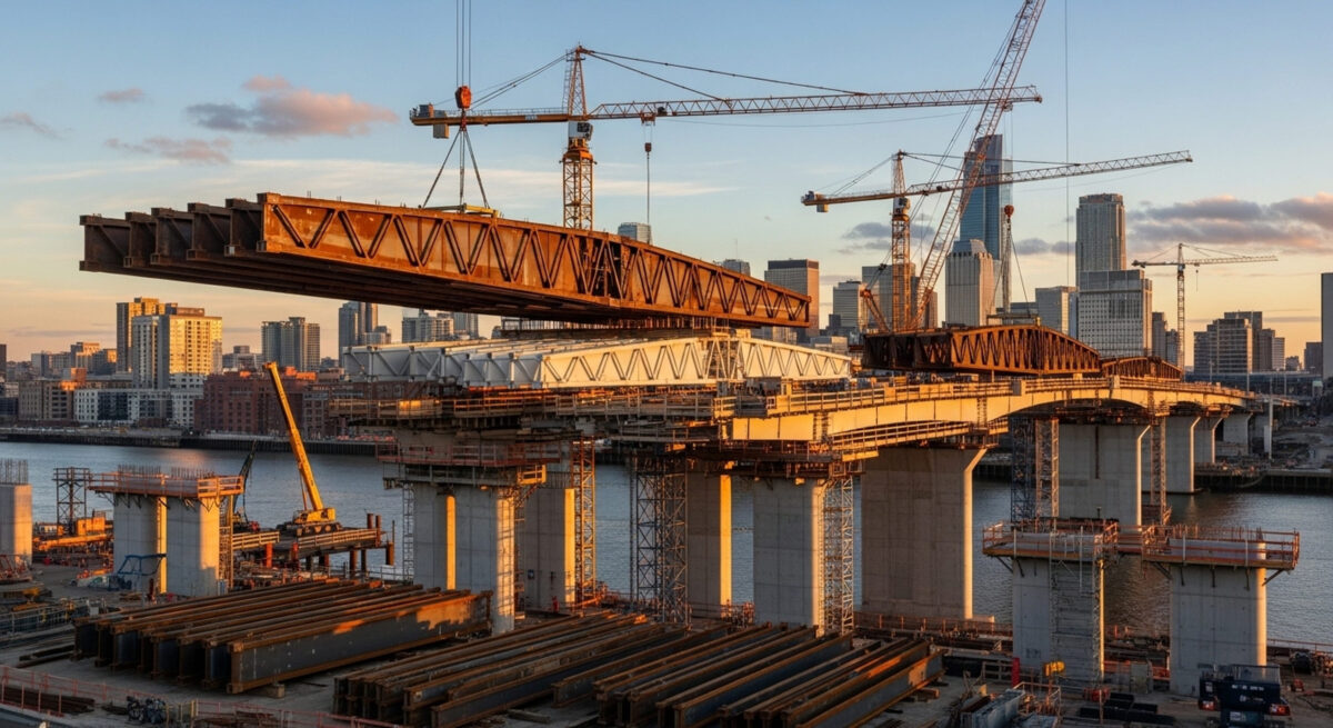 Modern Construction and Infrastructure Development Concept.
