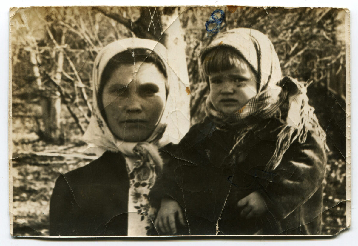 USSR - CIRCA 1960s: An antique photo shows mother and daughter, USSR, circa 1960s