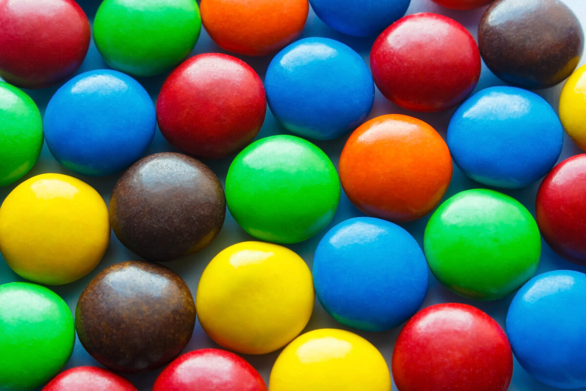 colorful of chocolate coated candy,multiple color sweet candy