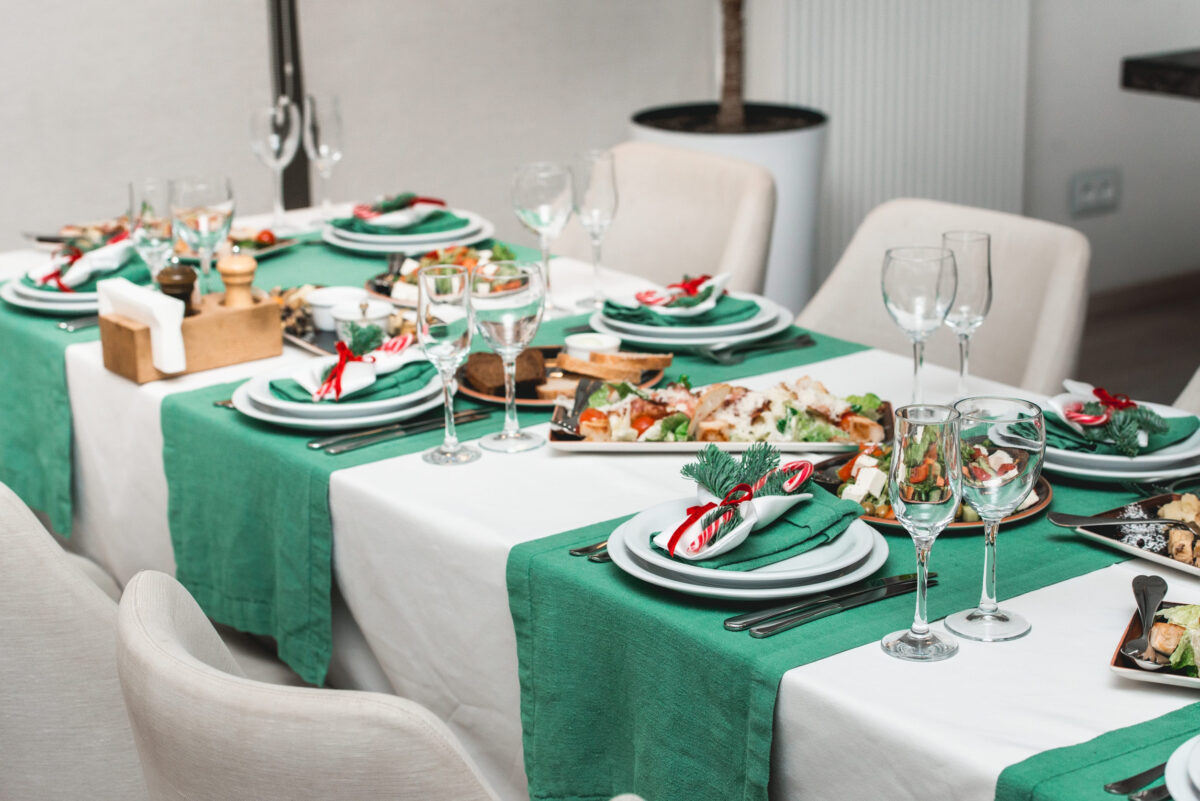 8 Catering Mistakes That Quietly Ruin Weddings 1 Served New Year or Christmas table closeup. Luxury restaurant