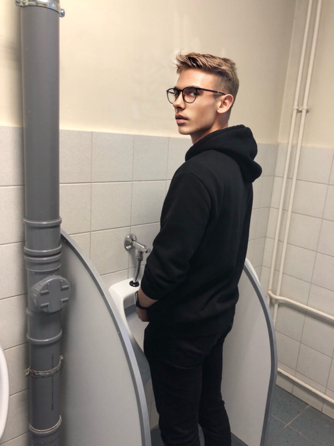 Man urinating