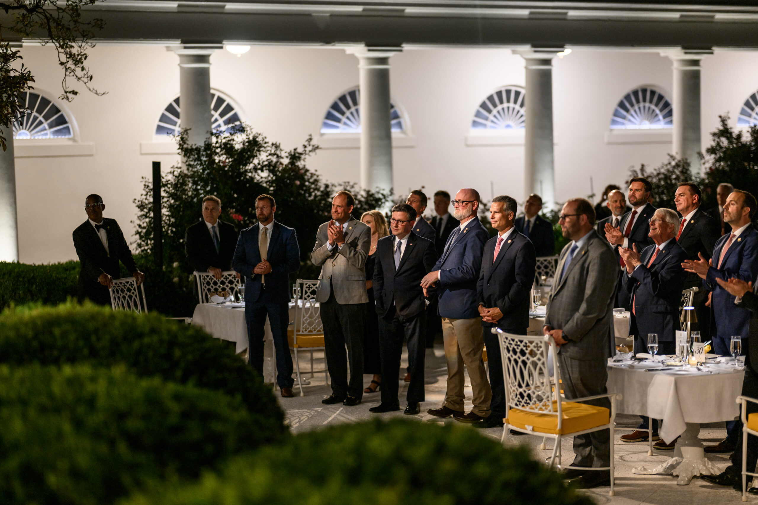 10 First Lady Traditions Melania Trump Ignored And The Controversy That Followed 3 P20250905DT 1597 President Donald Trump hosts a dinner in the newly renovated White House Rose Garden scaled