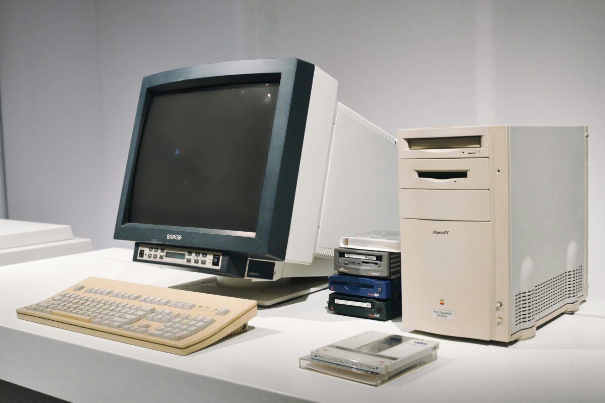 A retro computer setup
