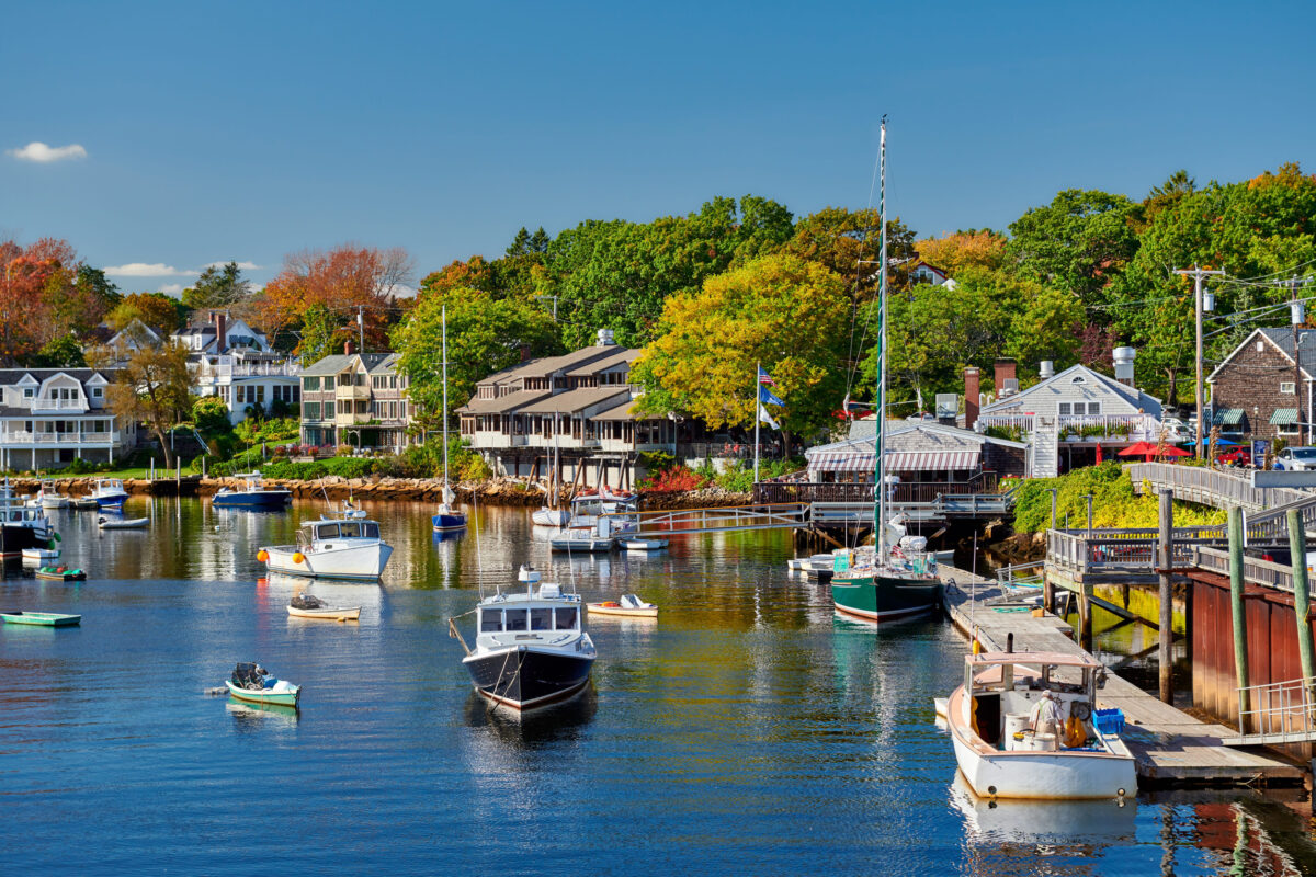 8 Worst States If You Want To Take Vacations More Often in 2026 3 Fishing boats docked in Perkins Cove, Ogunquit, on coast of Maine south of Portland, USA