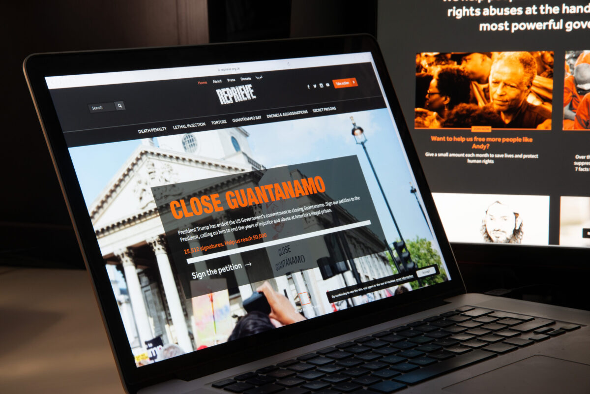 Milan, Italy - August 15, 2018: Reprieve NGO website homepage. Reprieve logo visible.