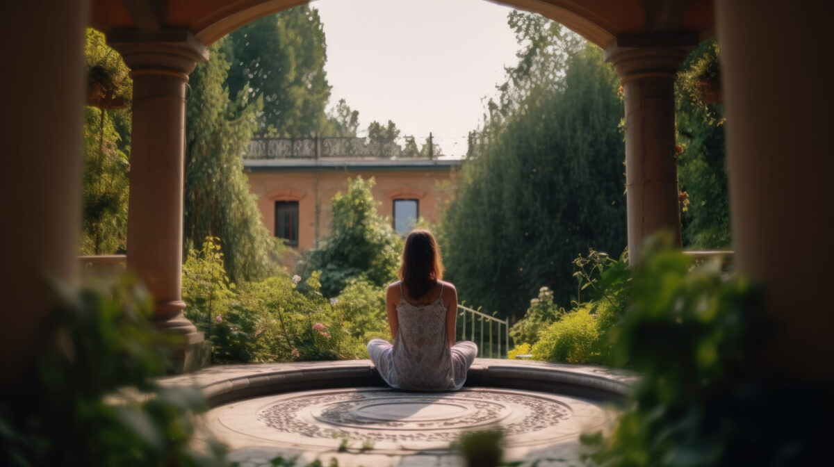 10 Spiritual Trends That Are More Dangerous Than They Seem 4 Healthy wellness woman yoga breathing meditating in lotus position.