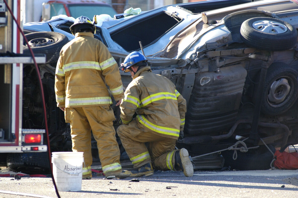 Deadly Head-On Crash on U.S. 290 Leaves Southwest Travis County Shaken 3 Car accident with emergency people investigating the scene