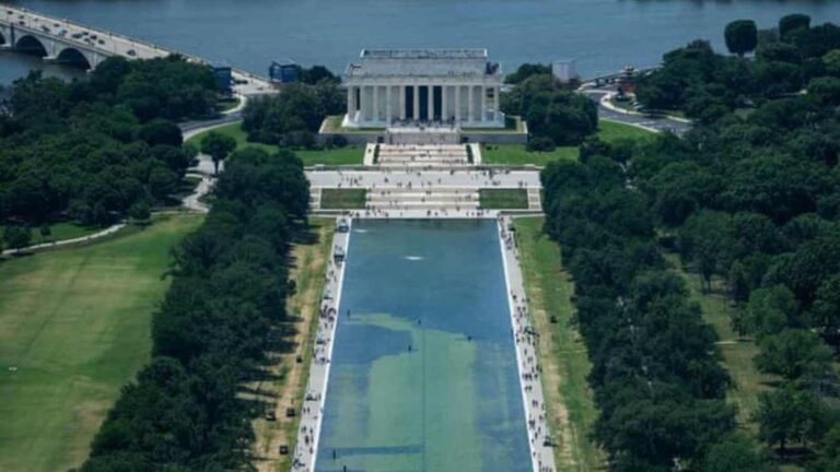 Trump Revives Reflecting Pool Fight, Points to James Comey as Mystery Deepens Over “86 47” Message