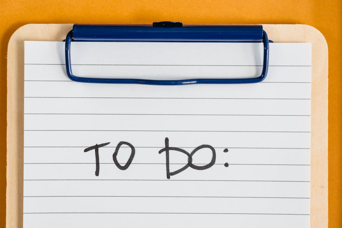 12 Routines Retirees Can Incorporate Into Their Lives To Help Kill Boredom 1 Clean and simple image of a to-do list on a clipboard with lined paper.
