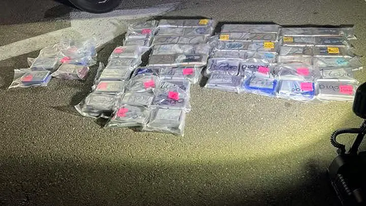 Police and investigators confirmed 2 Suspects Arrested After Crashing Through Camp Pendleton's gate with 112 Pounds of Cocaine and Fentanyl 2 Authorities seized more than 112 pounds of cocaine and fentanyl after two suspects allegedly breached Marine Corps Base Camp Pendleton.