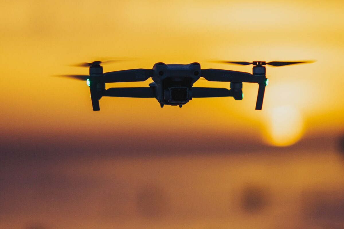 drone-in-air-during-sunset