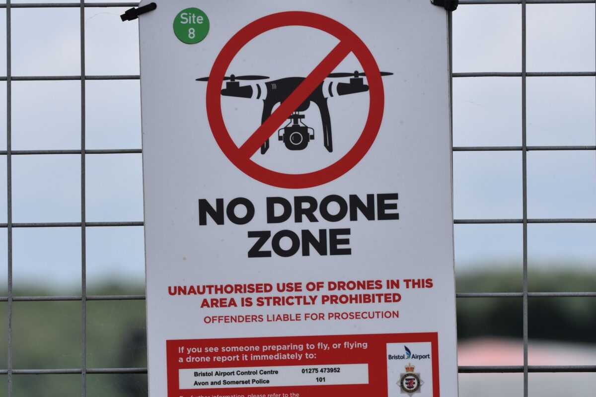 no-drone-zone-signage-on-the-fence
