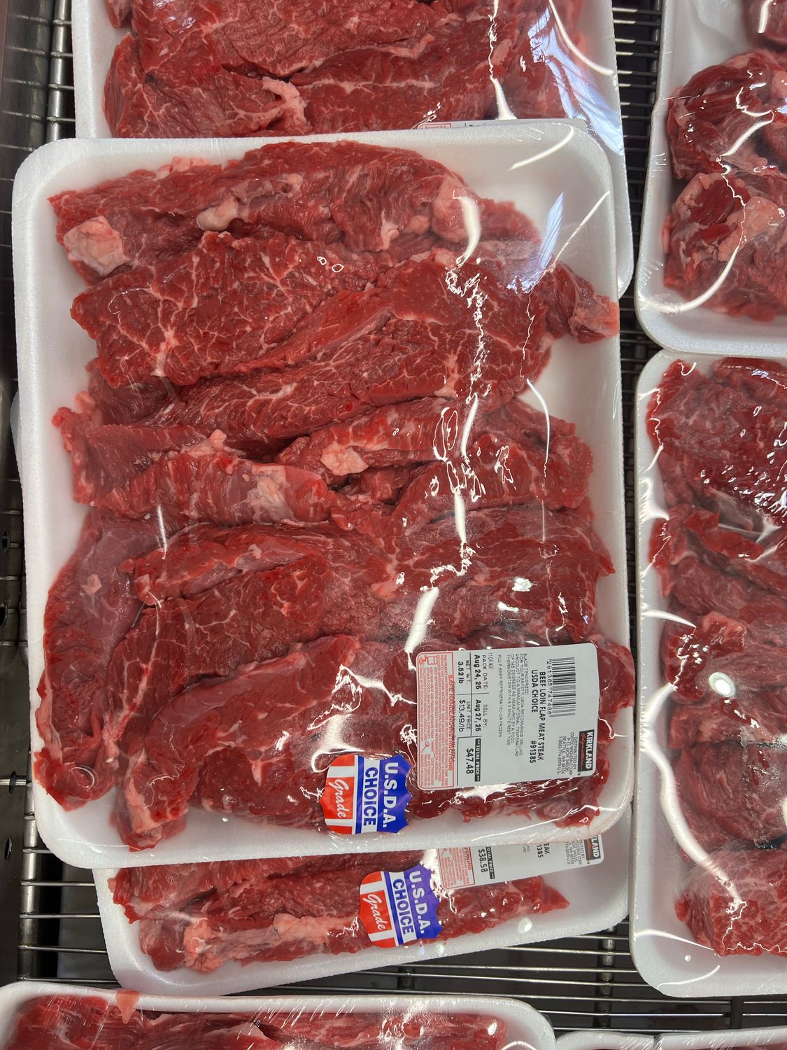 Grocery Price Index 2026: Why America’s Food Bills Are Still Rising Even as Weekly Price Growth Cools 2 USDA Choice raw beef cuts packaged in a supermarket display.