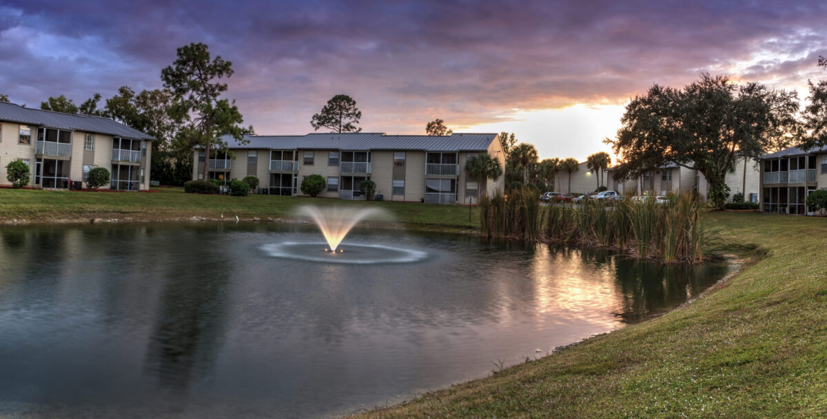 Florida activist turns “Joe Snitch” into a new weapon for renters stuck in unsafe homes. 2 Overlooking a large pond with a fountain at sunset in Atlanta, Georgia