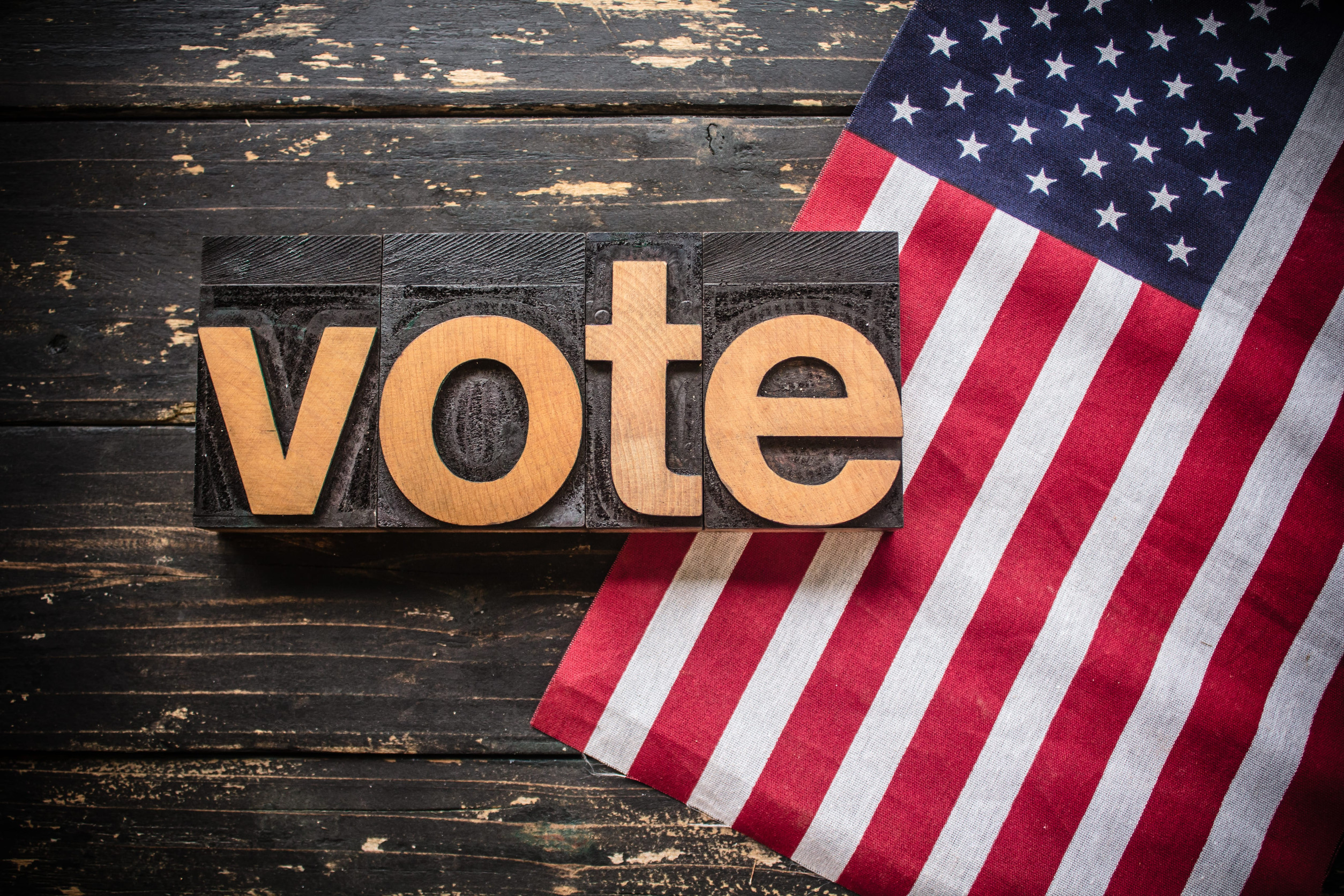 Arizona Keeps Rejecting MAGA Candidates. Andy Biggs Is Betting He Won’t Be Next 1 The word "VOTE" written in vintage wood letterpress type on a vintage rustic background.