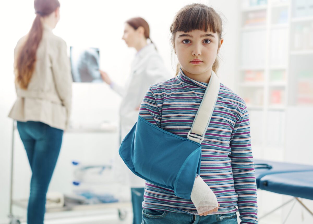 Max Miller Abuse Allegations Expose a Brutal Test for GOP Accountability 2 Cute sad girl with broken arm in the doctor's office, she is wearing an arm brace and looking at camera