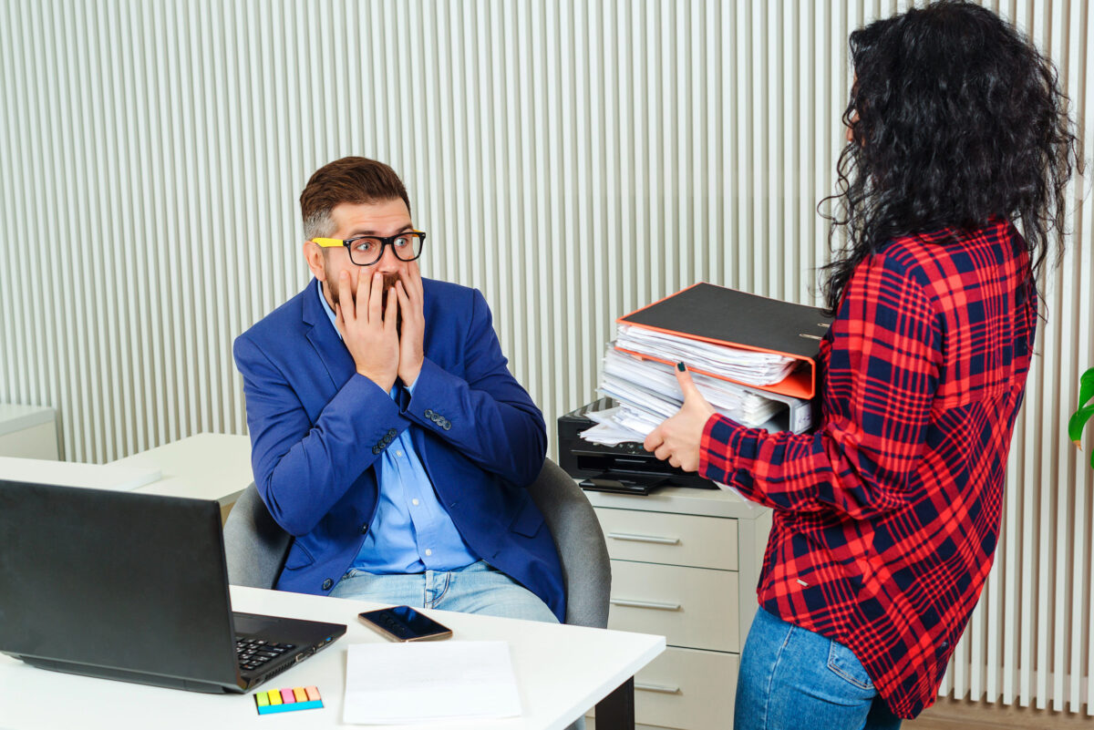 Unpaid NYC Intern Fired After $32 Wage Demand, Slammed as ‘Silver-Spoon Socialist’ 1 Stressed manager has so many paperwork in the office. Young businessman working at office. Bearded man working with papers and documents. Man overworked at office.