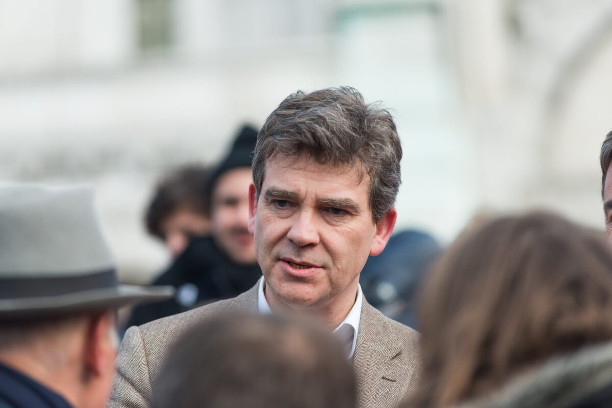 Trump Offers U.S. Support as Andy Burnham Takes Britain’s Top Job 2 French Minister for Industrial Renewal Arnaud Montebourg supports the made in France and talks to the employees of the company Blanc de Vosges at Montmartre.Paris, FRANCE-06/04/2013